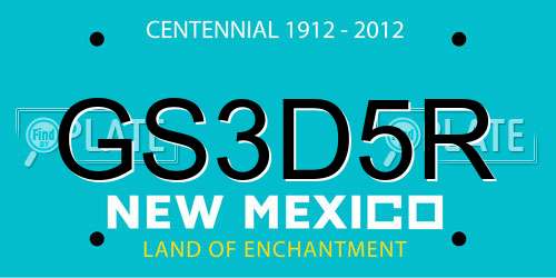 GS3D5R New Mexico License Plate