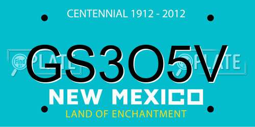 GS3O5V New Mexico License Plate