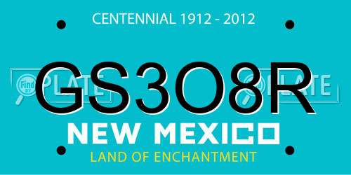 GS3O8R New Mexico License Plate