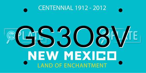 GS3O8V New Mexico License Plate