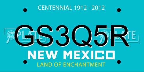 GS3Q5R New Mexico License Plate