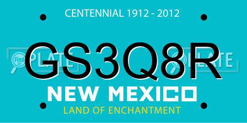 GS3Q8R New Mexico License Plate