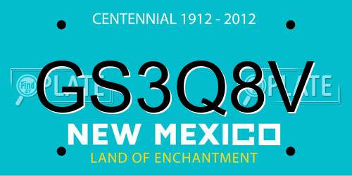 GS3Q8V New Mexico License Plate
