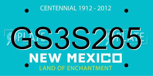 GS3S265 New Mexico License Plate