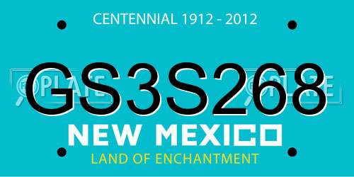 GS3S268 New Mexico License Plate