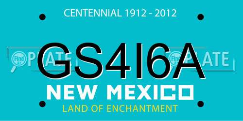 GS4I6A New Mexico License Plate