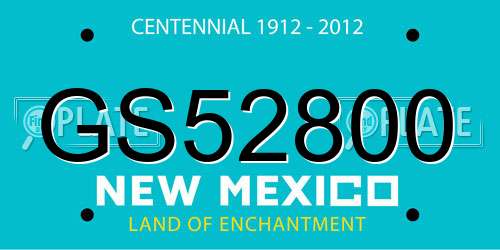 GS52800 New Mexico License Plate
