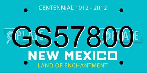 GS57800 New Mexico License Plate