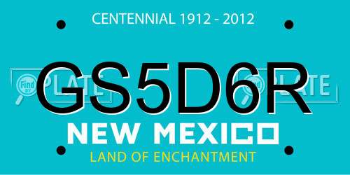 GS5D6R New Mexico License Plate