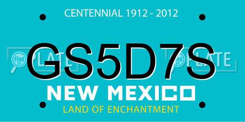 GS5D7S New Mexico License Plate