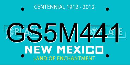 GS5M441 New Mexico License Plate