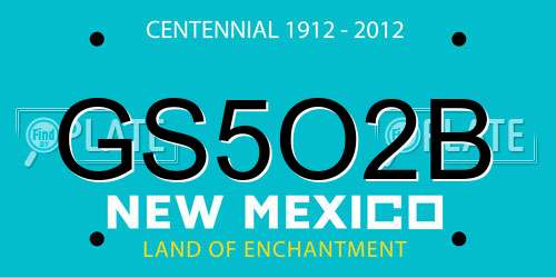 GS5O2B New Mexico License Plate