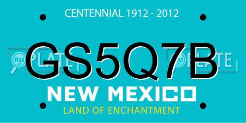 GS5Q7B New Mexico License Plate
