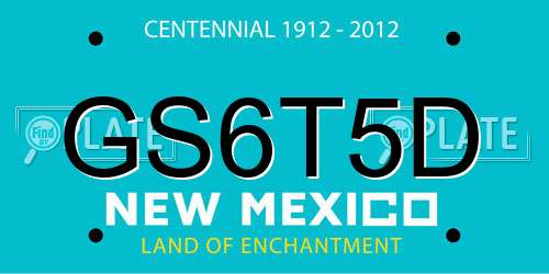 GS6T5D New Mexico License Plate