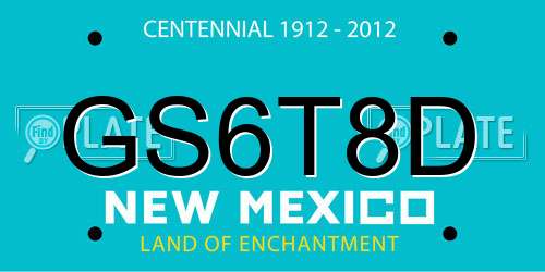 GS6T8D New Mexico License Plate