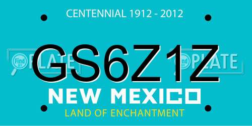 GS6Z1Z New Mexico License Plate
