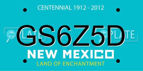 GS6Z5D New Mexico License Plate
