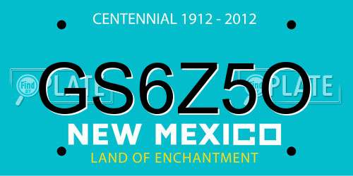 GS6Z5O New Mexico License Plate