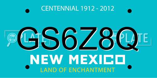 GS6Z8Q New Mexico License Plate