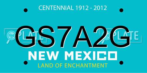 GS7A2G New Mexico License Plate