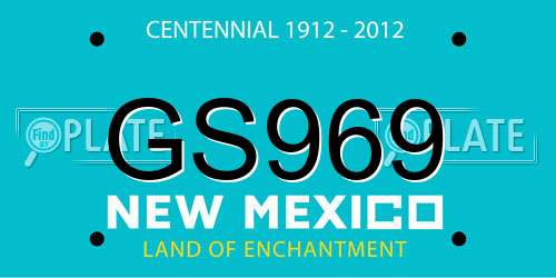 GS969 New Mexico License Plate
