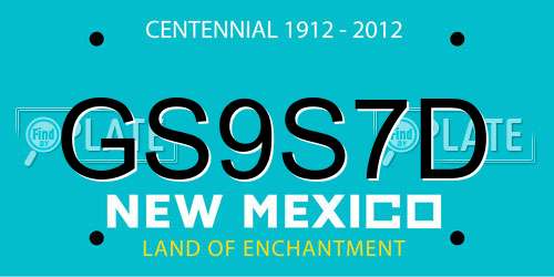 GS9S7D New Mexico License Plate