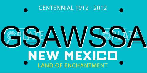 GSAWSSA New Mexico License Plate