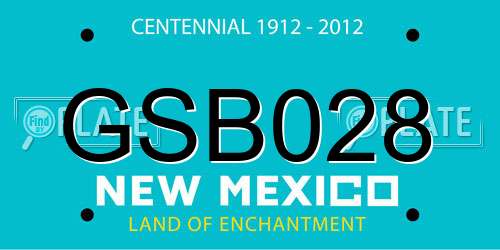 GSB028 New Mexico License Plate
