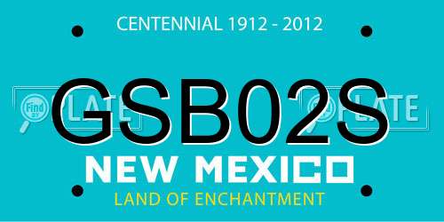 GSB02S New Mexico License Plate