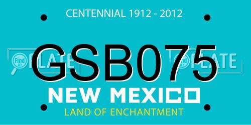 GSB075 New Mexico License Plate