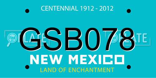 GSB078 New Mexico License Plate