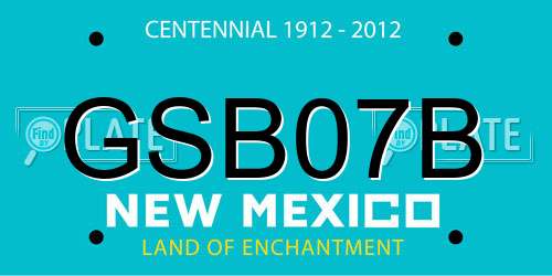 GSB07B New Mexico License Plate