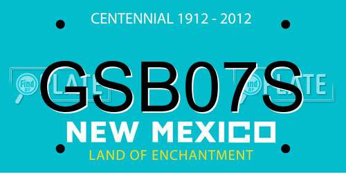 GSB07S New Mexico License Plate