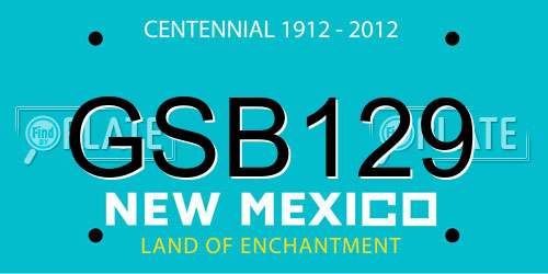 GSB129 New Mexico License Plate