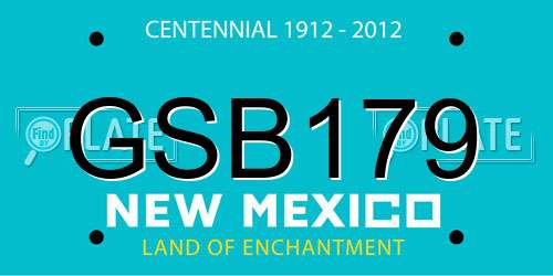 GSB179 New Mexico License Plate