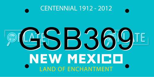 GSB369 New Mexico License Plate