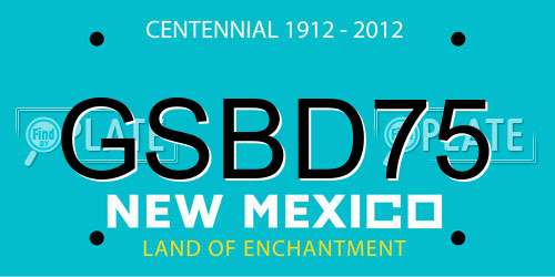 GSBD75 New Mexico License Plate