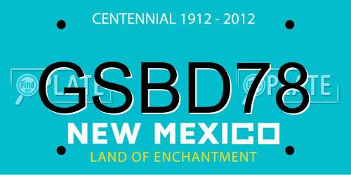 GSBD78 New Mexico License Plate