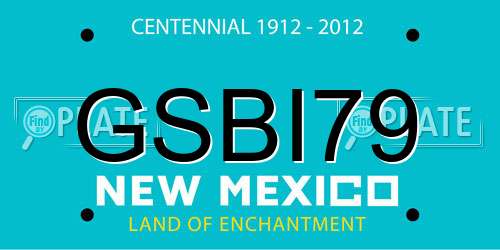 GSBI79 New Mexico License Plate