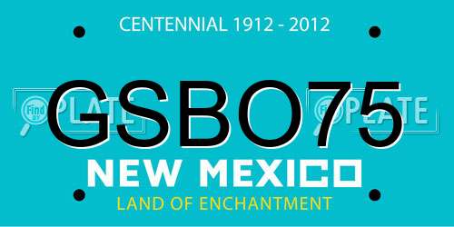 GSBO75 New Mexico License Plate