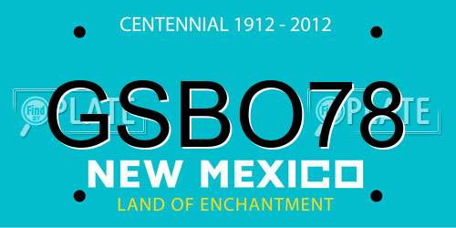 GSBO78 New Mexico License Plate