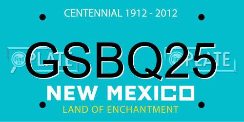 GSBQ25 New Mexico License Plate