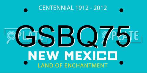 GSBQ75 New Mexico License Plate