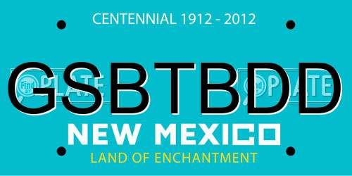 GSBTBDD New Mexico License Plate
