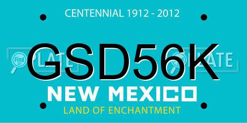 GSD56K New Mexico License Plate