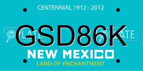 GSD86K New Mexico License Plate