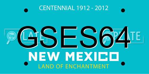 GSES64 New Mexico License Plate