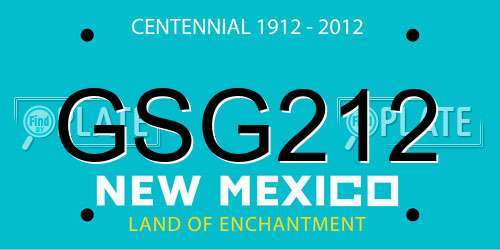 GSG212 New Mexico License Plate