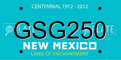 GSG250 New Mexico License Plate
