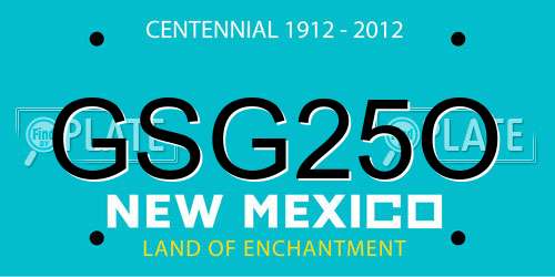 GSG25O New Mexico License Plate